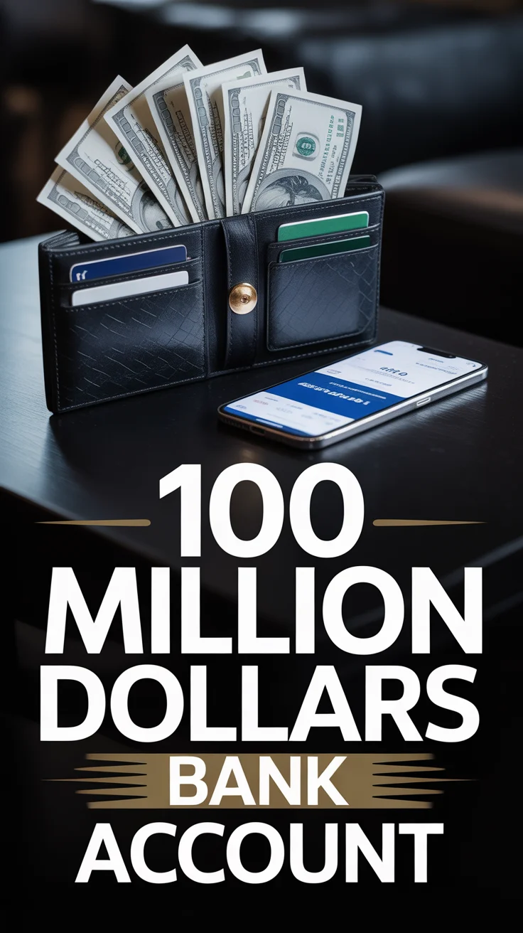 💰 100 Million Dollars Bank Account