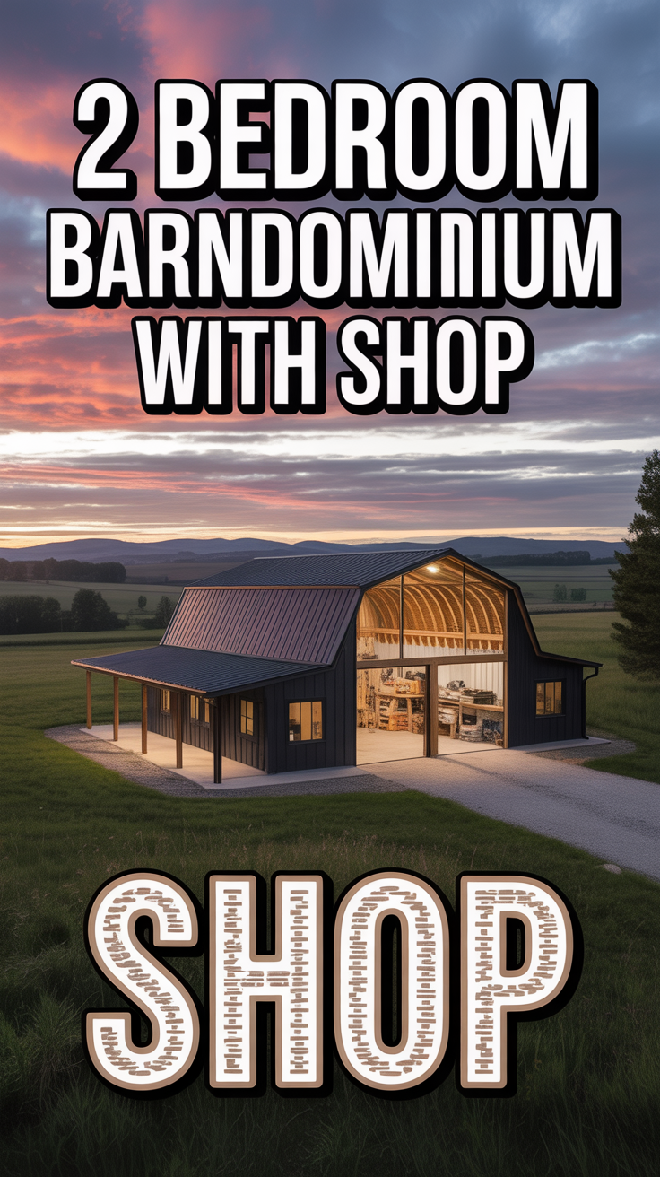 🏡 2 Bedroom Barndominium With Shop
