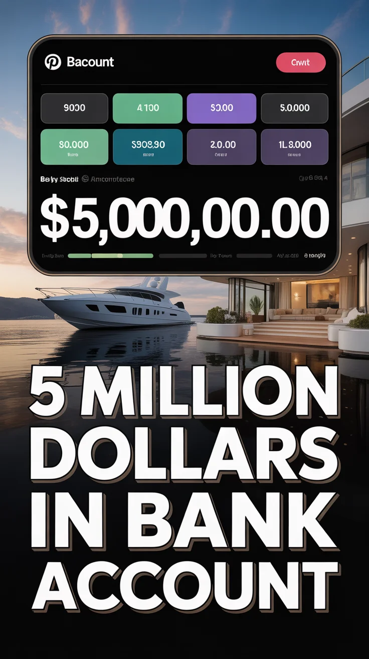 💰 5 Million Dollars In Bank Account