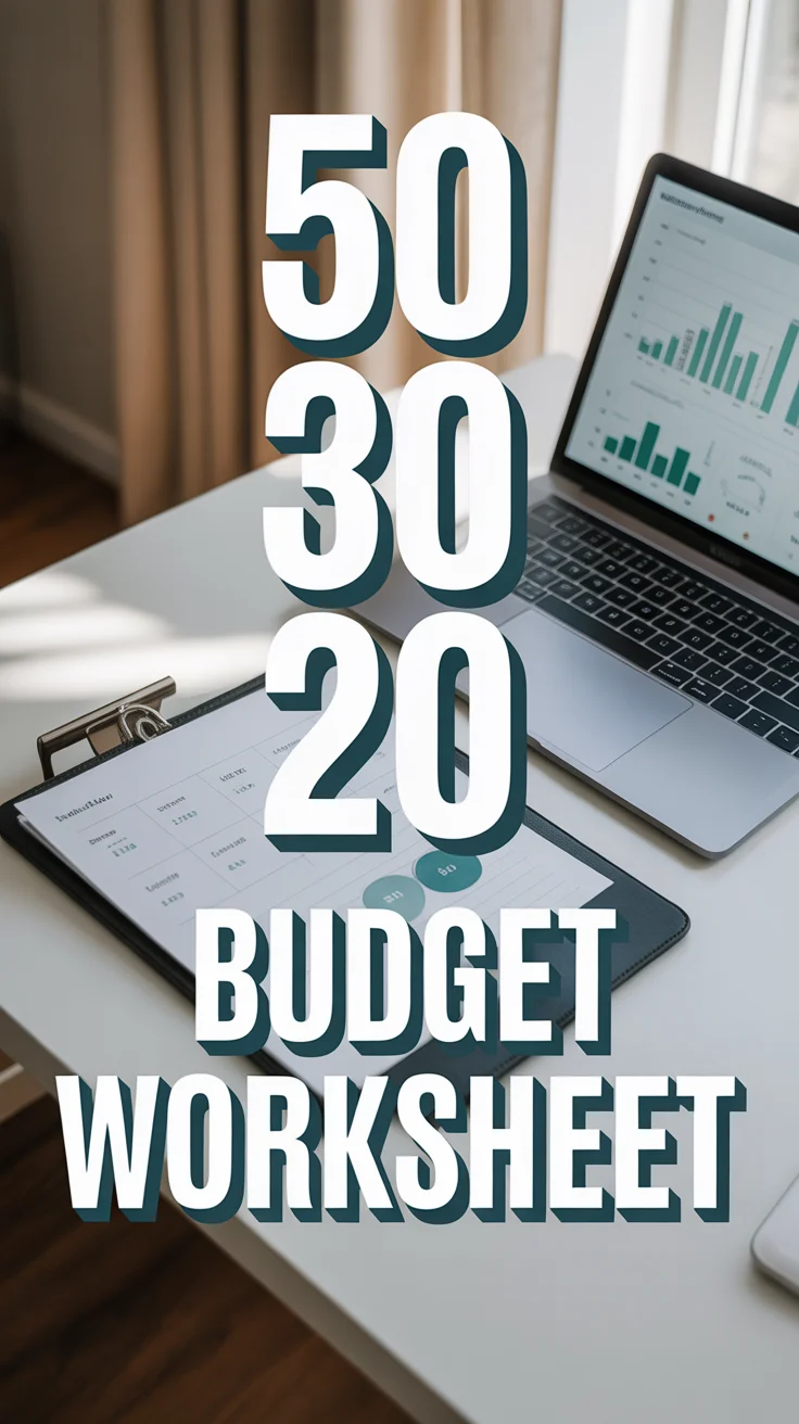 💰 50 30 20 Budget Worksheet