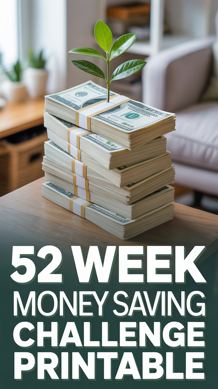 💰 52 Week Money Saving Challenge Printable