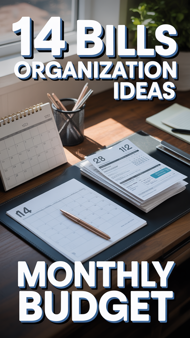🗓️ 14 Bills Organization Ideas Monthly Budget