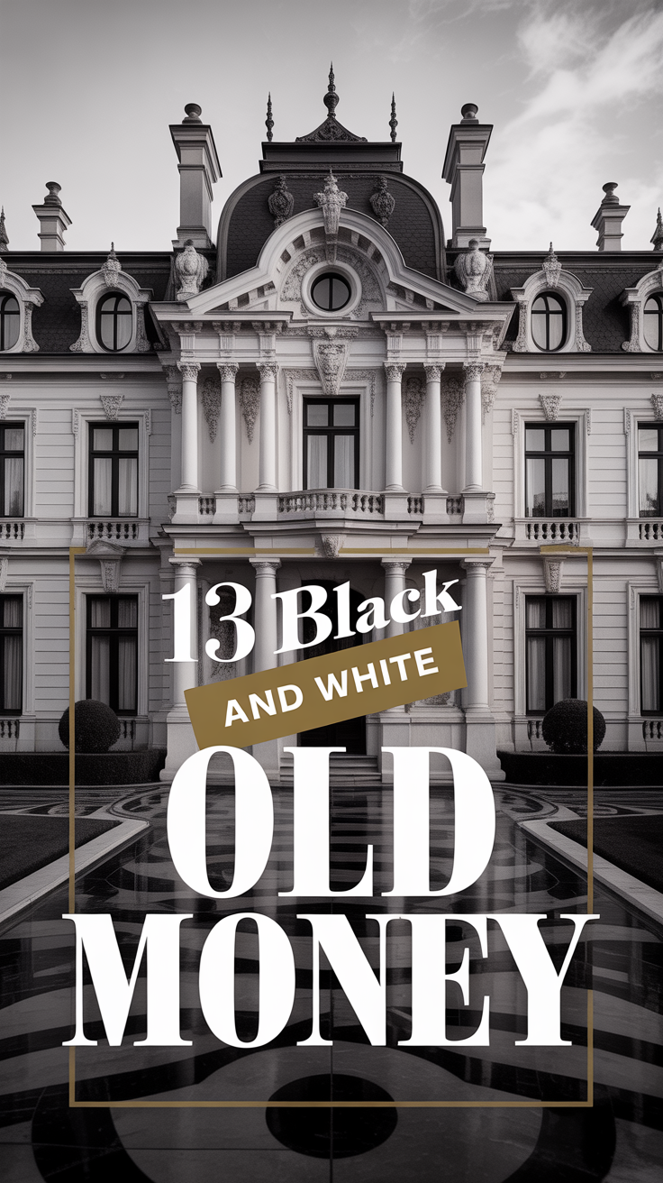 💰 13 Black And White Old Money