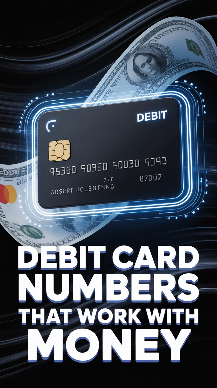 Debit Card Numbers That Work With Money