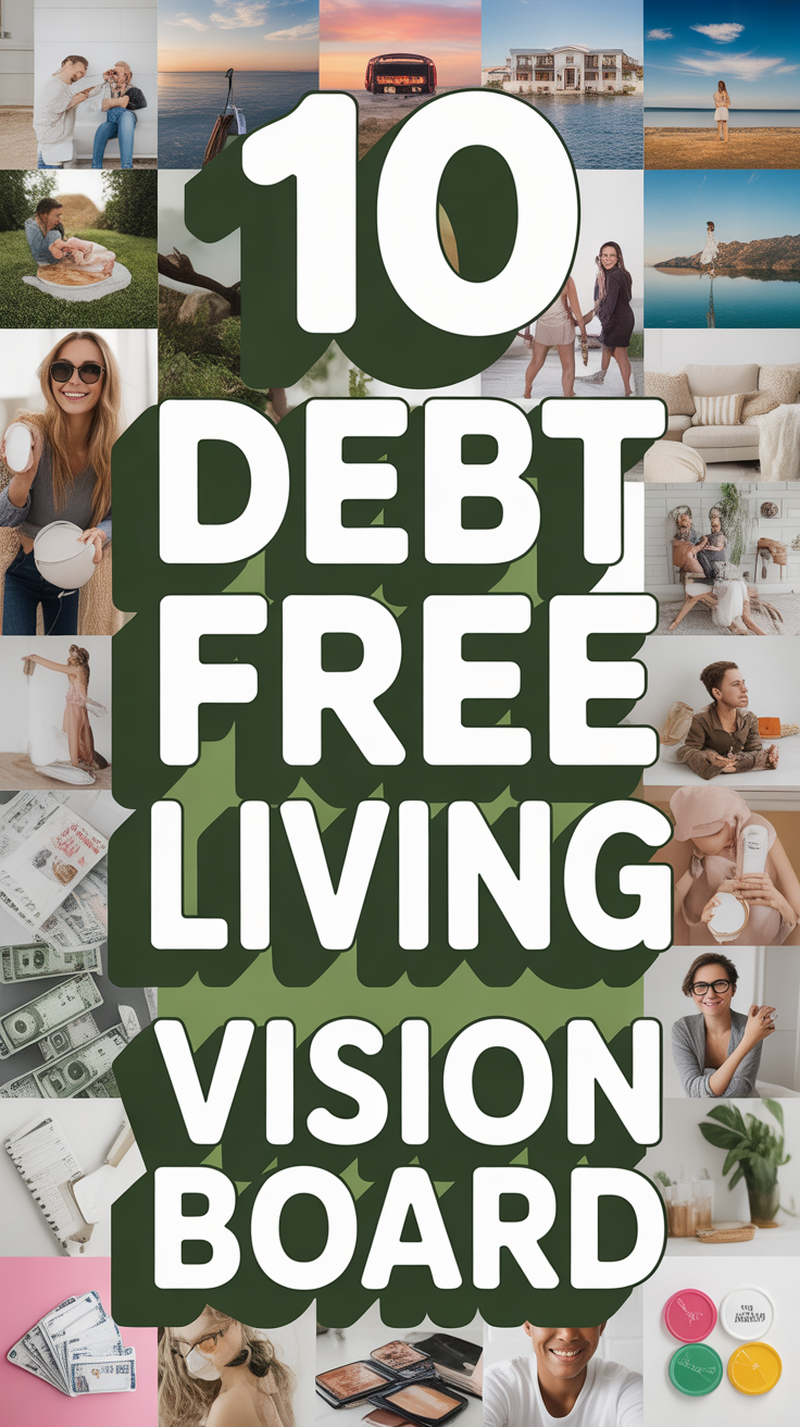 💰 10 Debt Free Living Vision Board