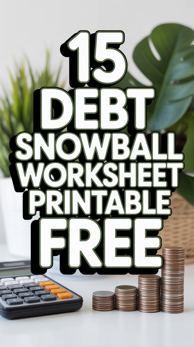 ❄️ 15 Debt Snowball Worksheet Printable Free