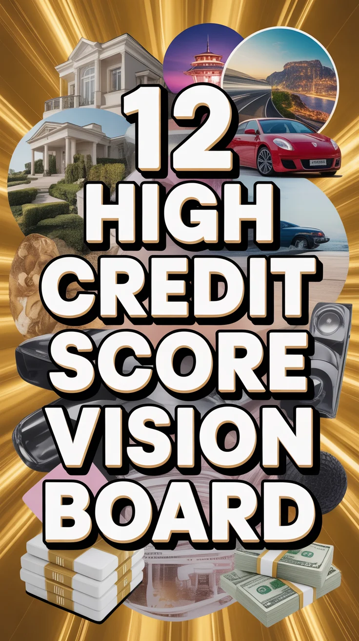 💸 12 High Credit Score Vision Board