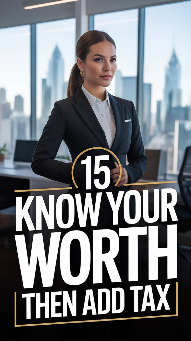 💰 15 Know Your Worth Then Add Tax
