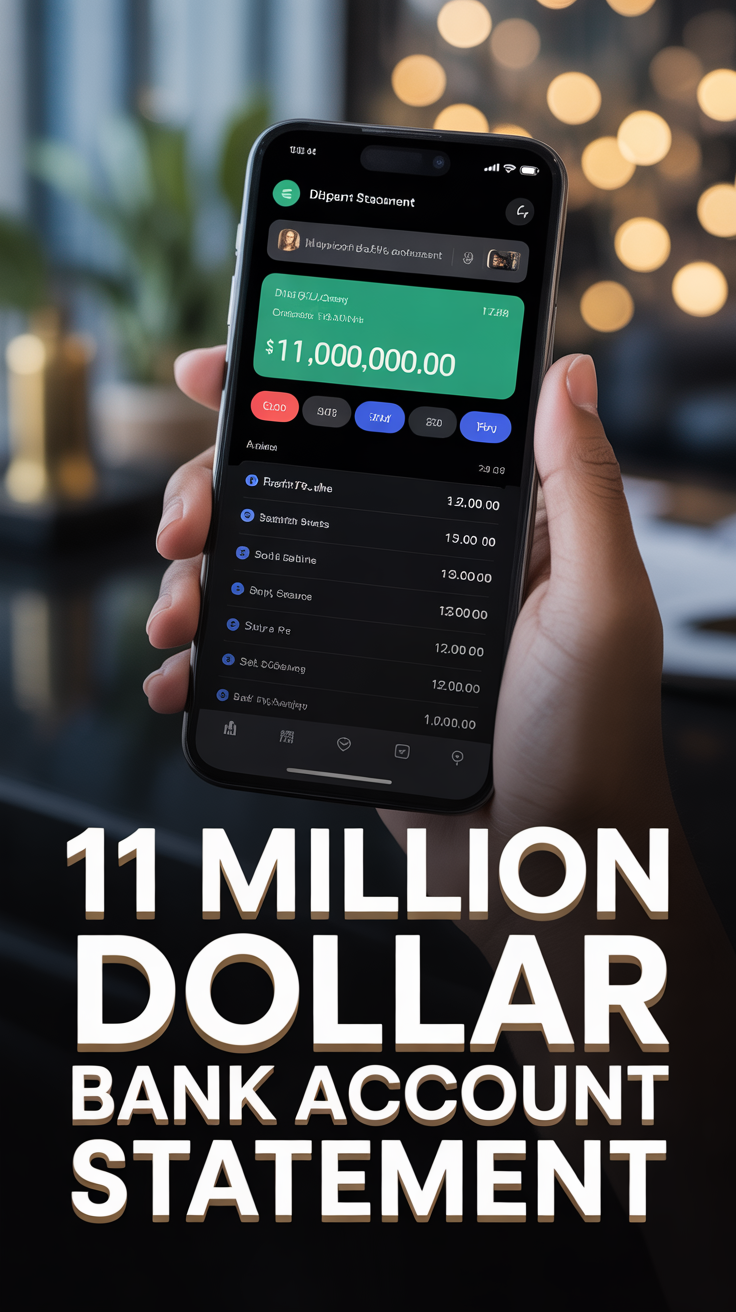 💰 11 Million Dollar Bank Account Statement