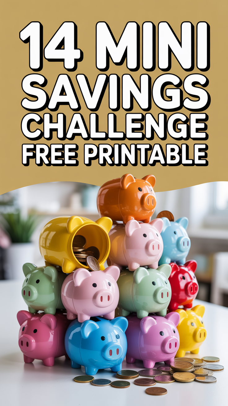 💰 14 Mini Savings Challenge Free Printable