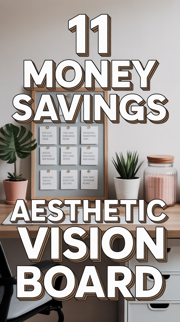 💰 11 Money Savings Aesthetic Vision Board