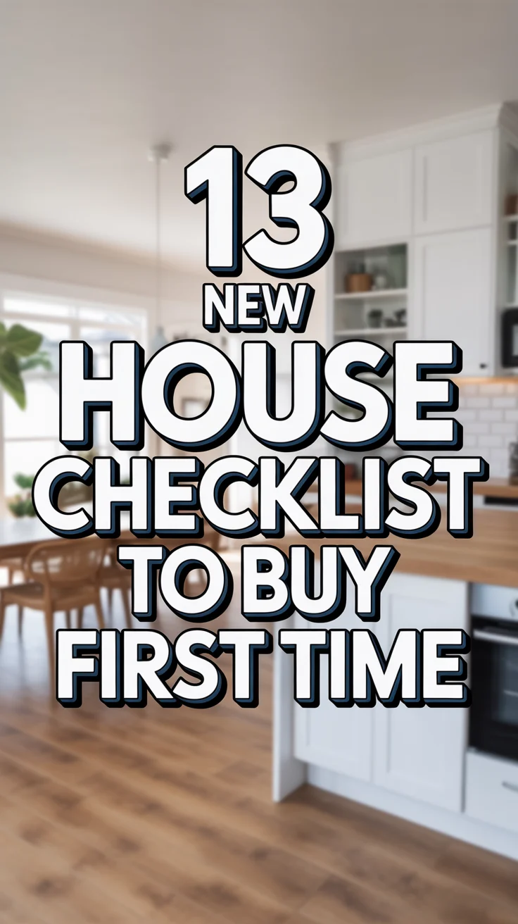 🏠 13 New House Checklist To Buy First Time