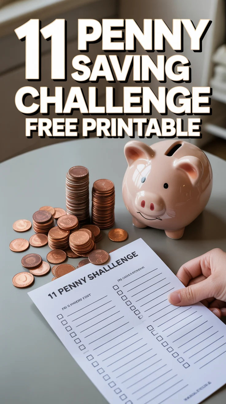 💰 11 Penny Saving Challenge Free Printable