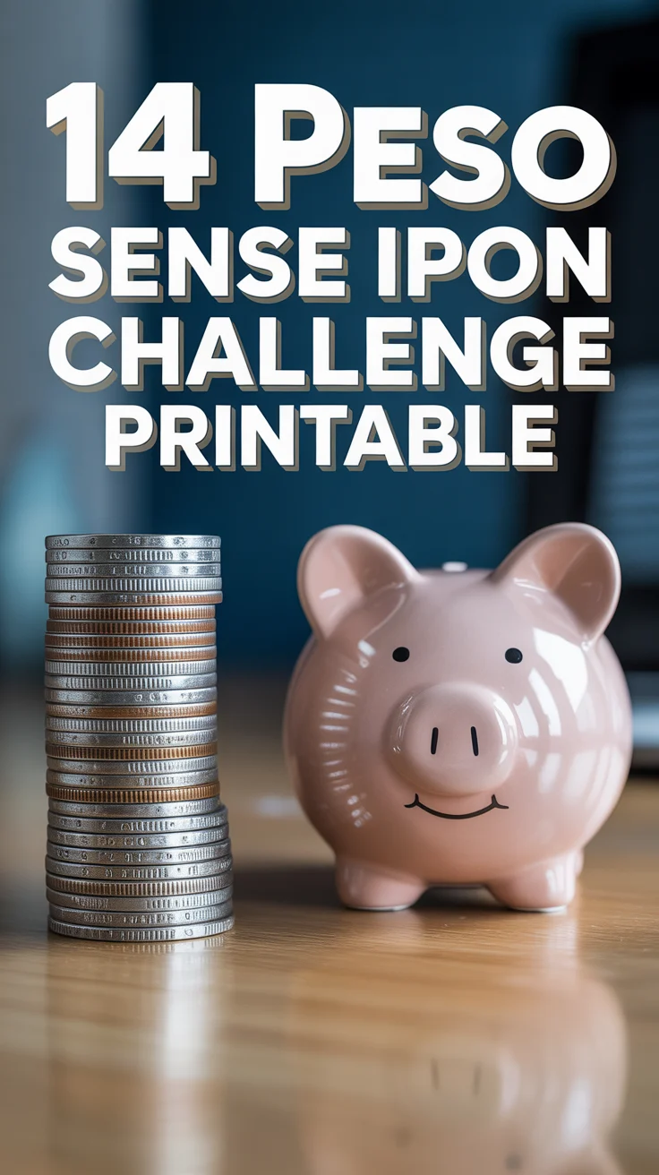💰 14 Peso Sense Ipon Challenge Printable
