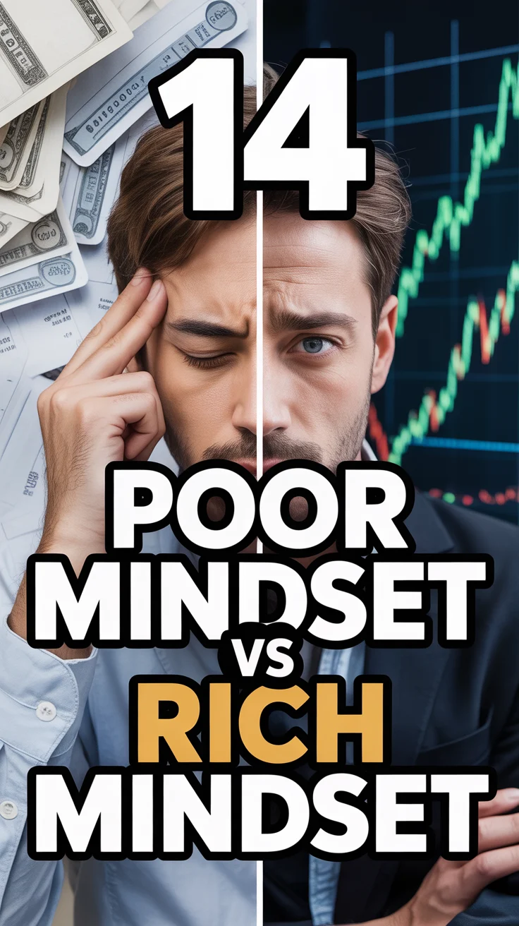 💰 14 Poor Mindset Vs Rich Mindset