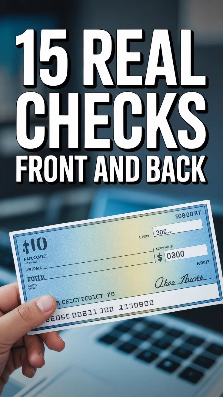 ✅ 15 Real Checks Front And Back