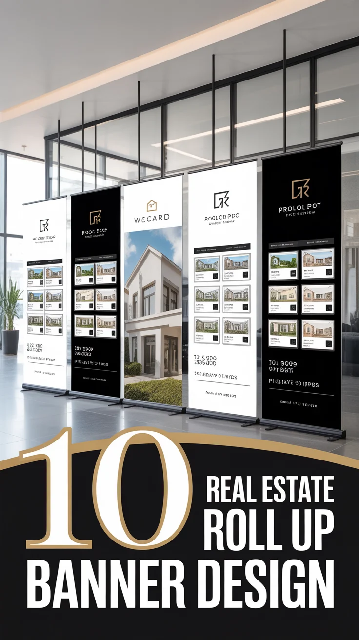 🏡 10 Real Estate Roll Up Banner Design