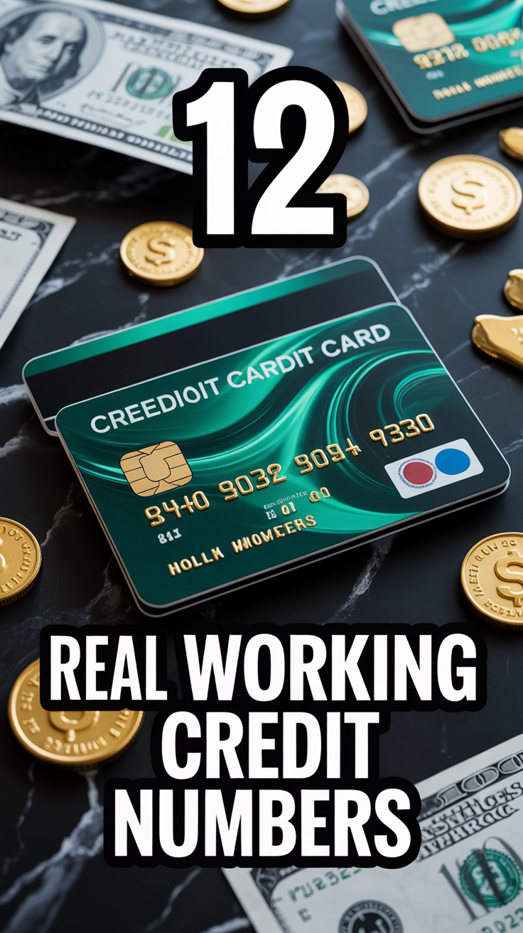 💳 12 Real Working Credit Card Numbers