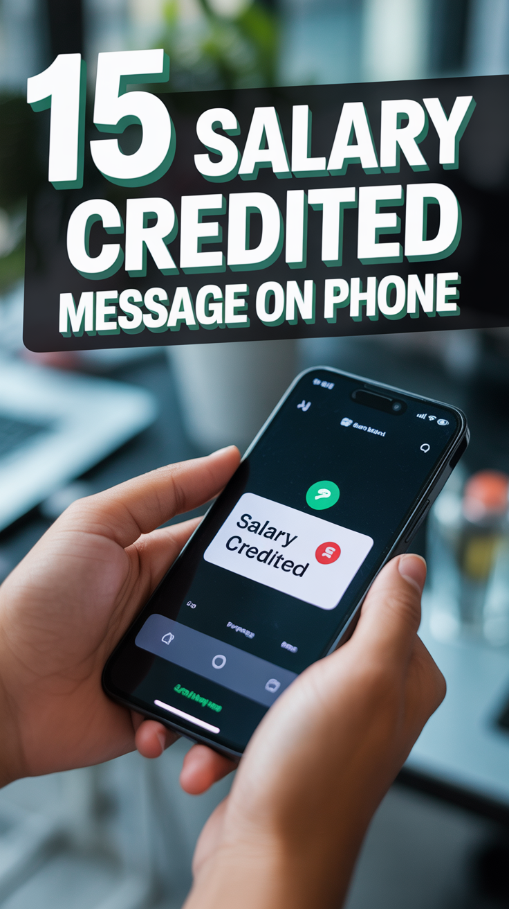 💰 15 Salary Credited Message On Phone