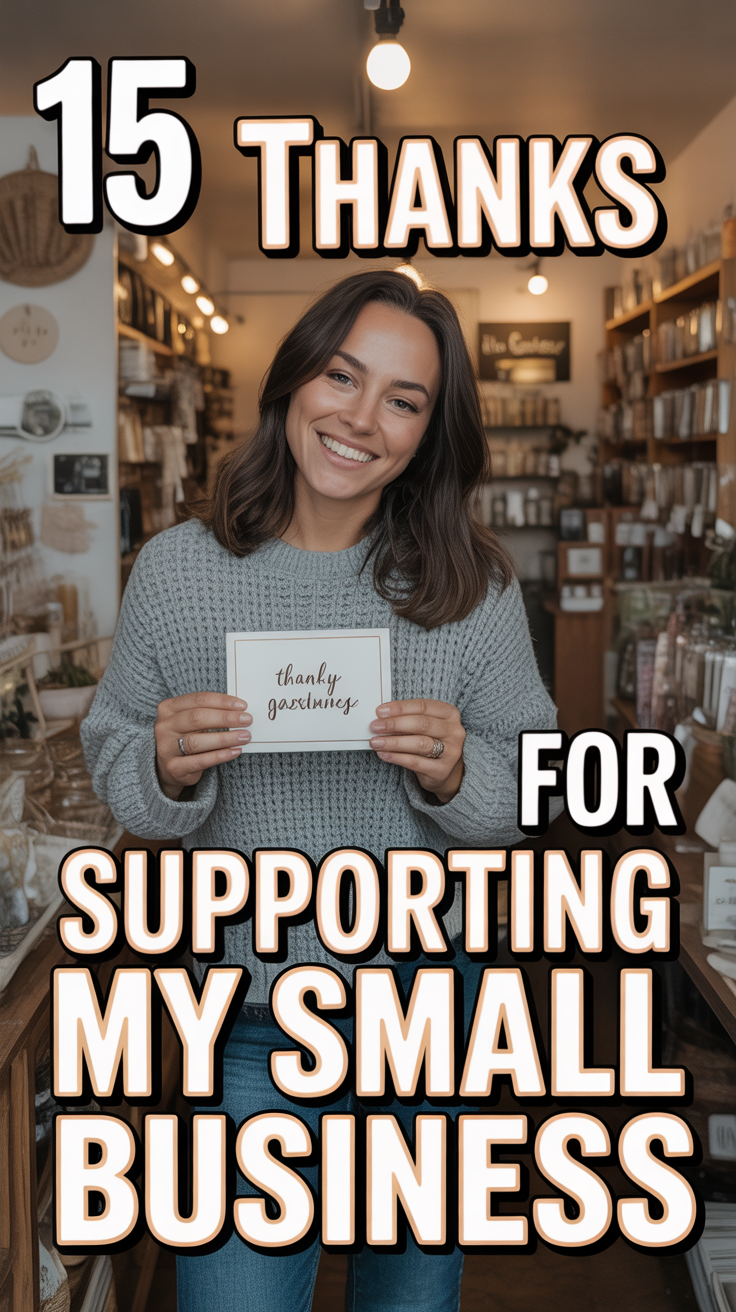 ✨ 15 Thanks For Supporting My Small Business