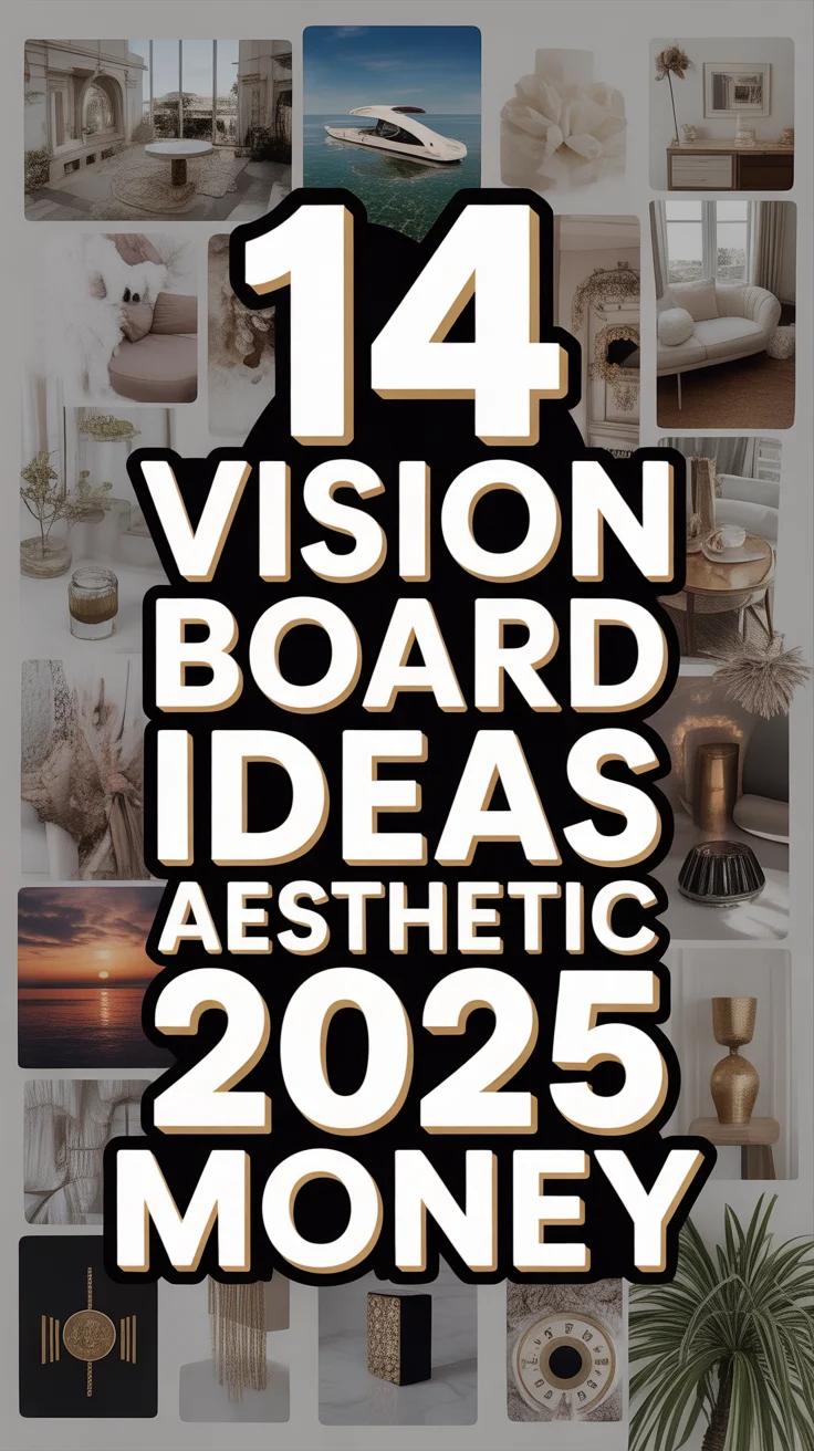 💰 14 Vision Board Ideas Aesthetic 2025 Money