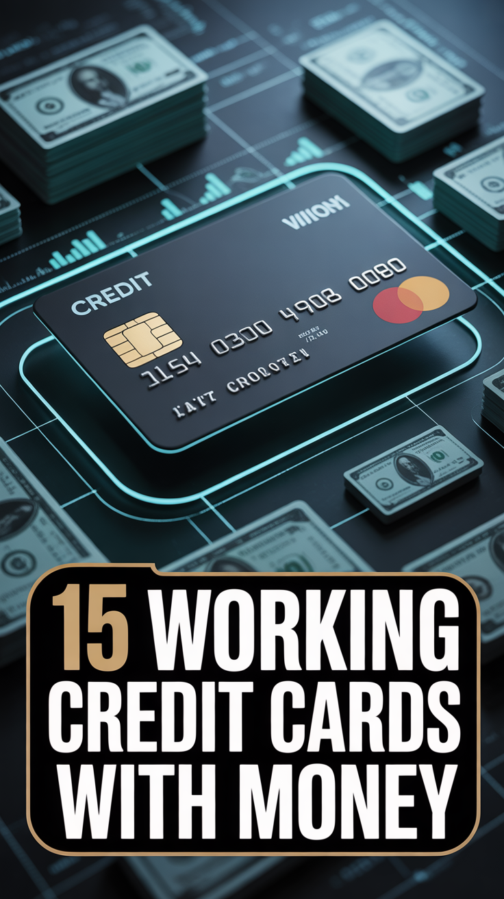 💳 15 Working Credit Cards With Money