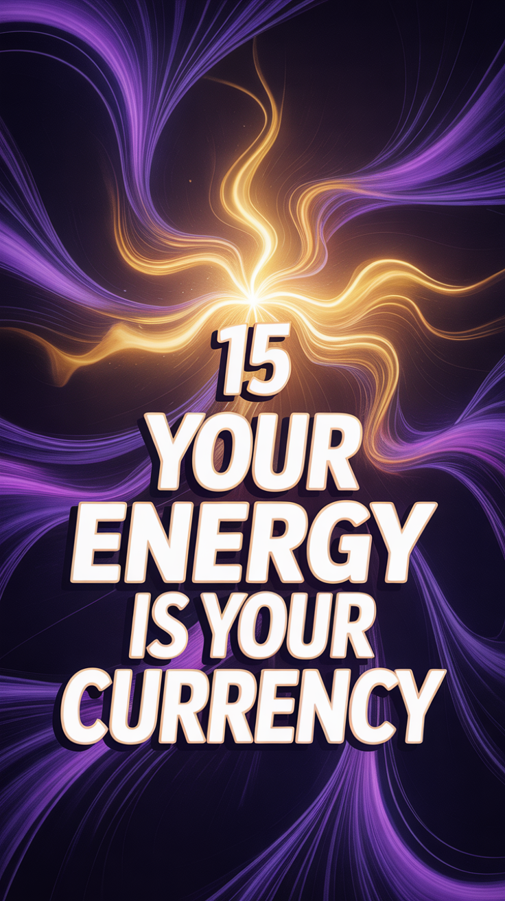 💸 15 Your Energy Is Your Currency