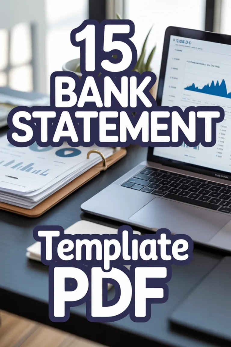 📄 15 Bank Statement Template Pdf