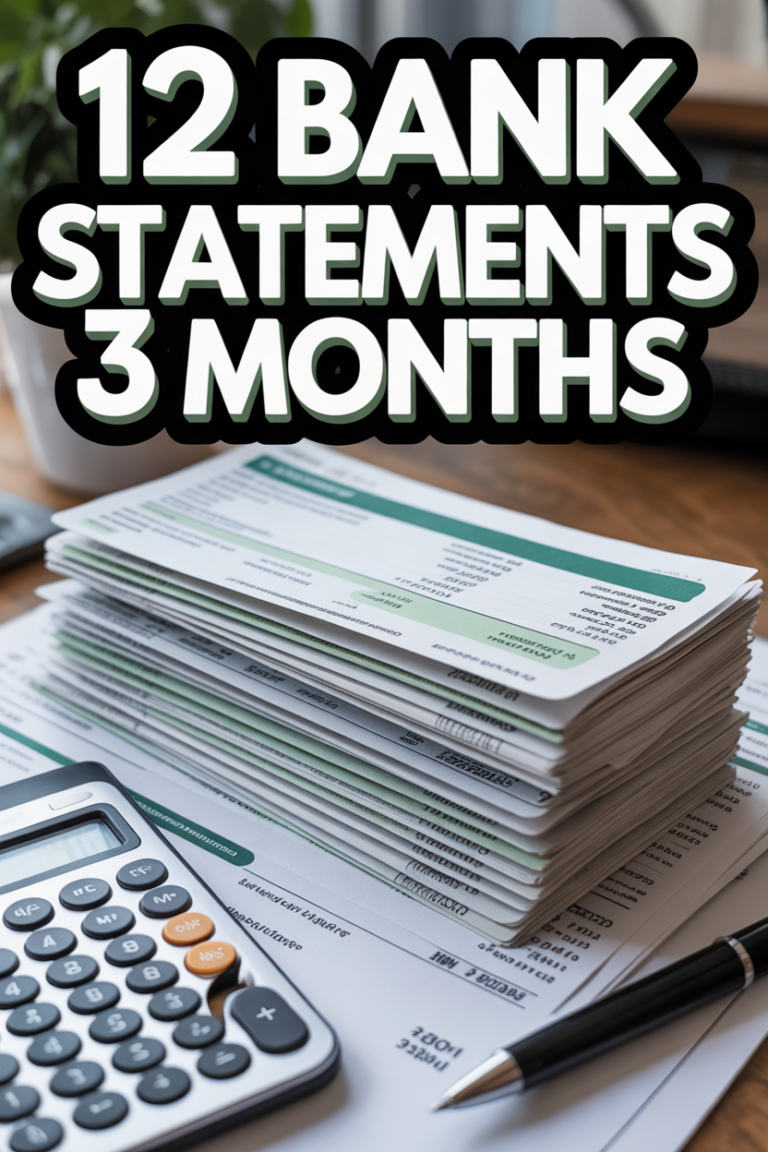 💰 12 Bank Statements 3 Months