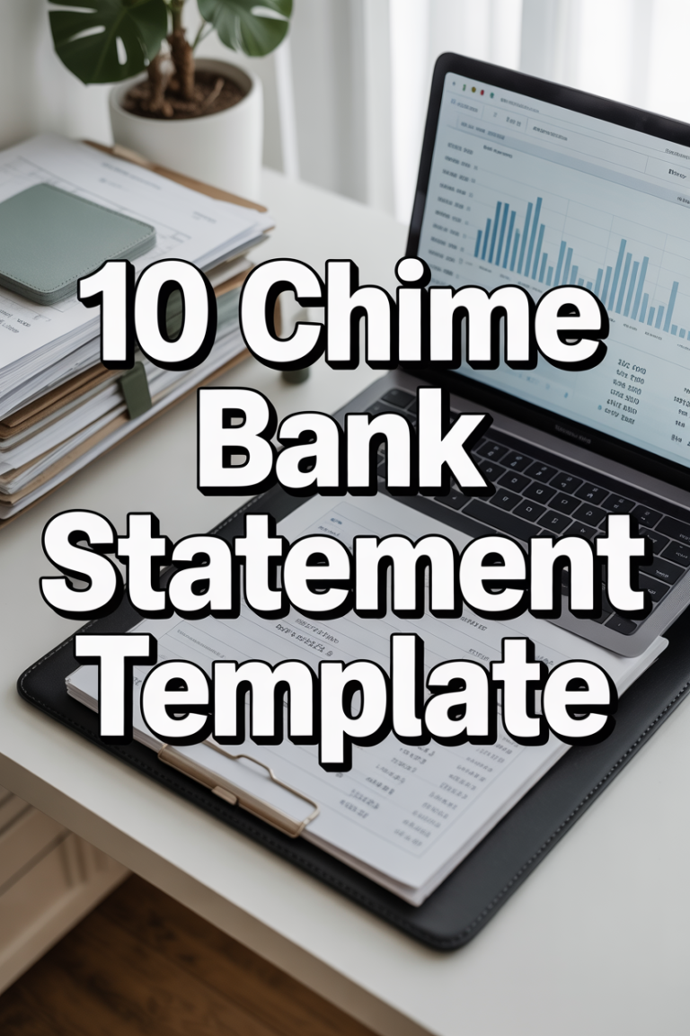📄 10 Chime Bank Statement Template