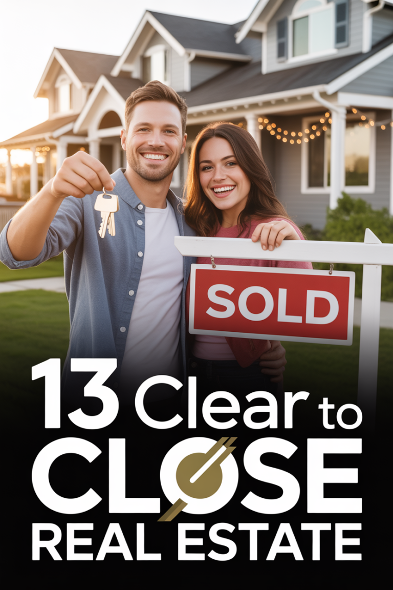 🏡 13 Clear To Close Real Estate
