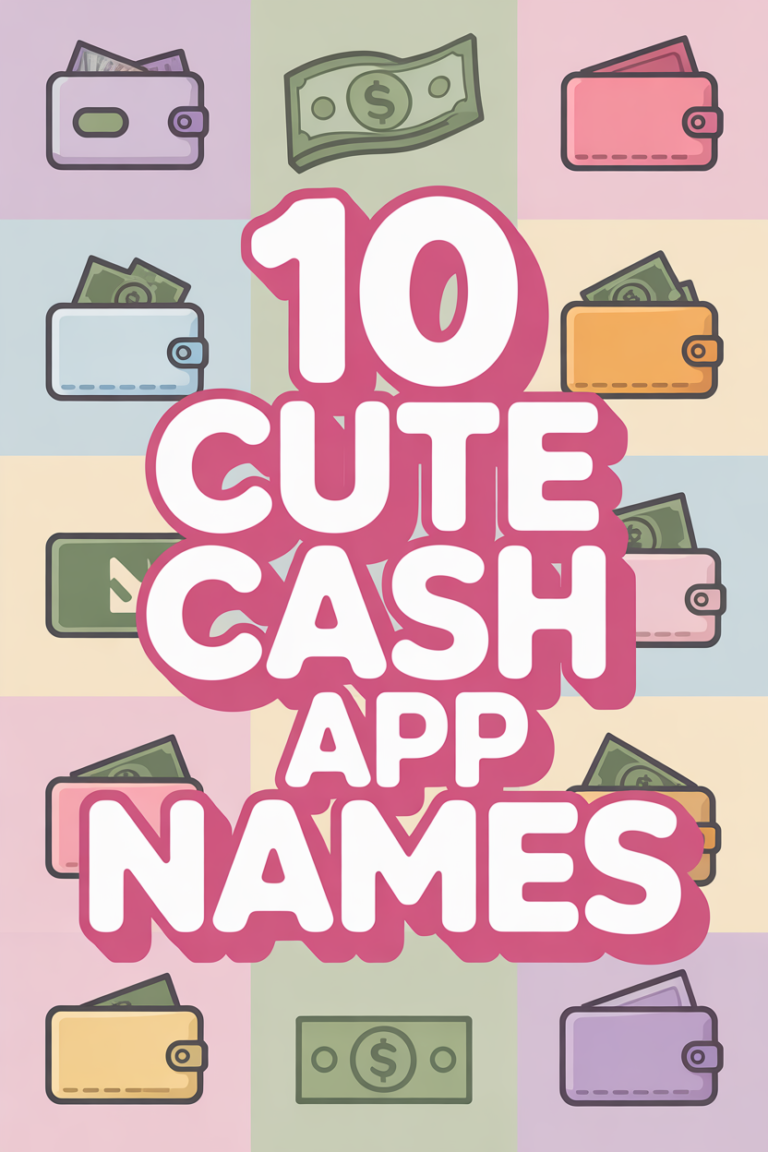 ✨ 10 Cute Cash App Names