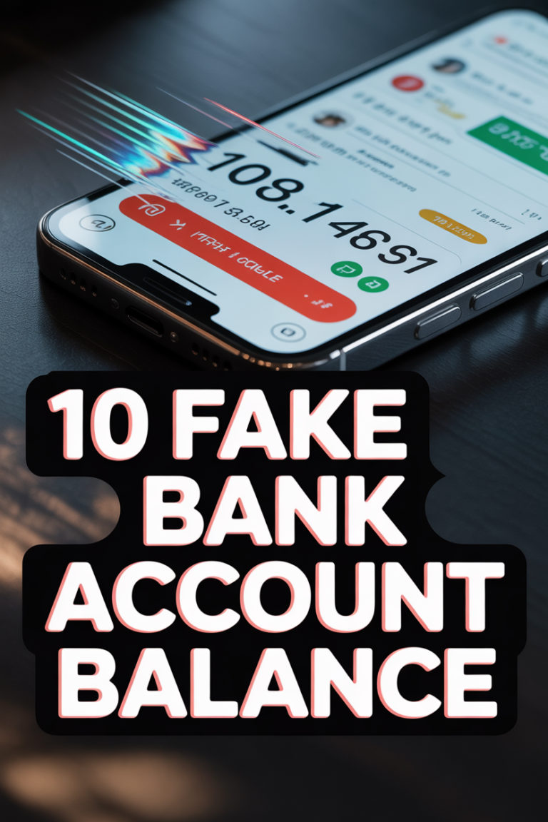 💰 10 Fake Bank Account Balance