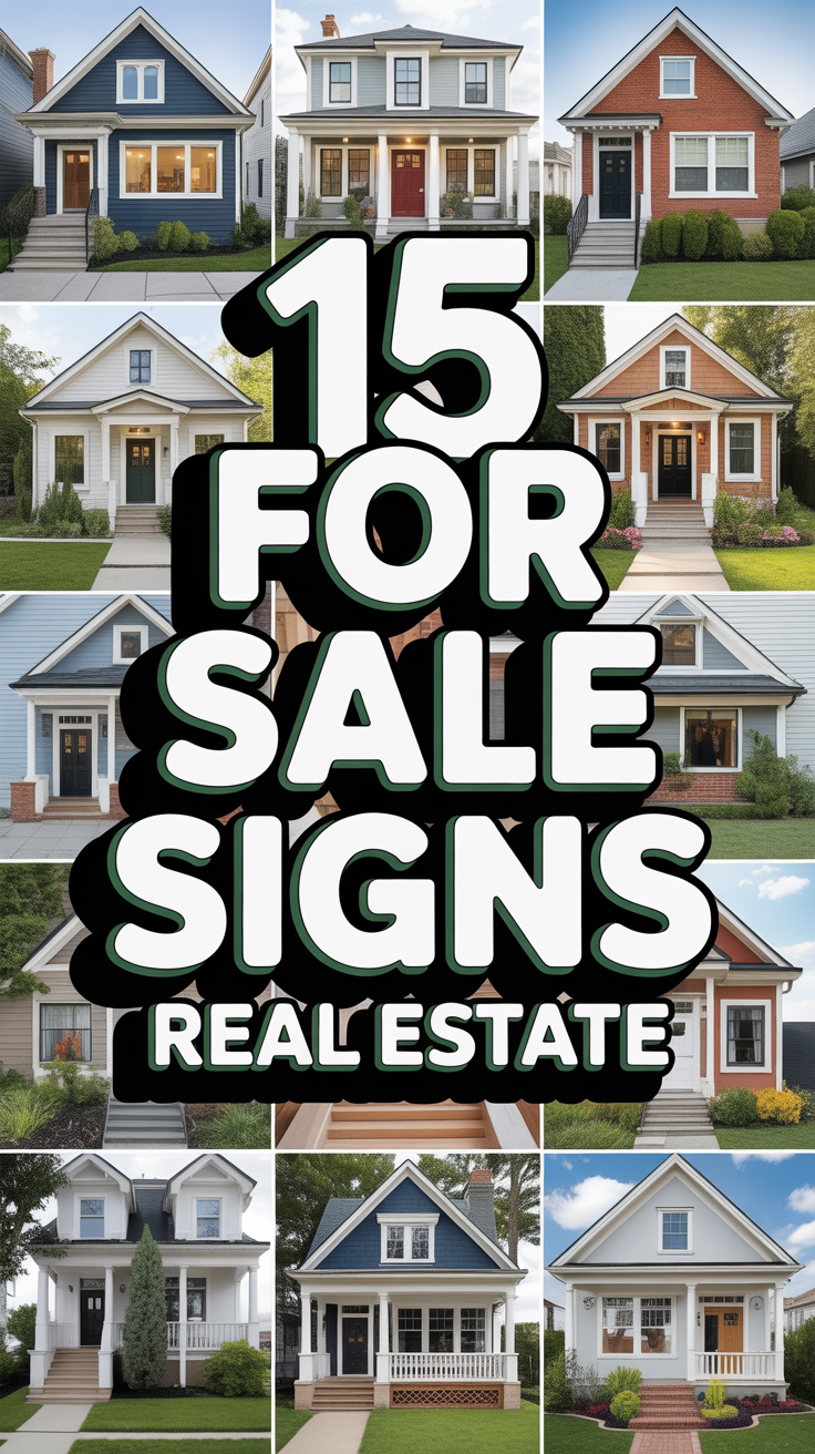 🏡 15 For Sale Signs Real Estate