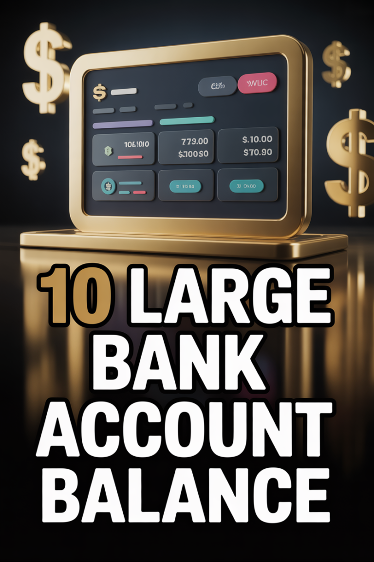 💰 10 Large Bank Account Balance