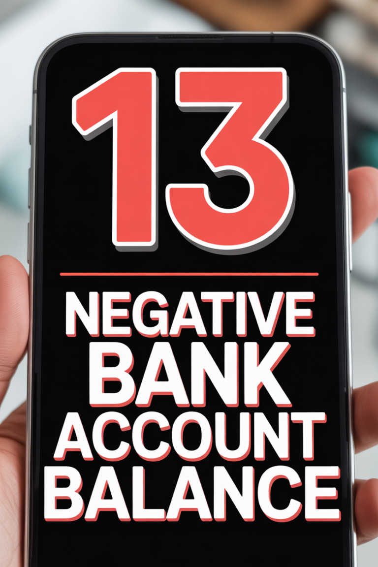 💸 13 Negative Bank Account Balance