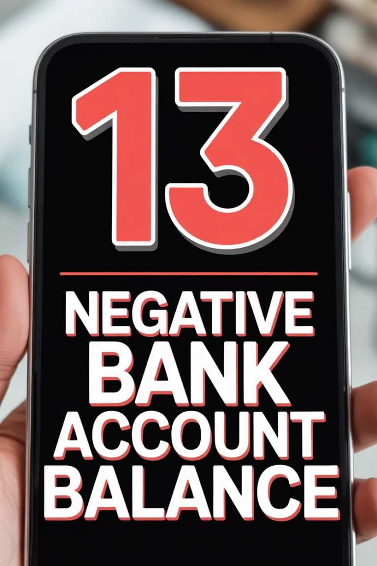 💸 13 Negative Bank Account Balance