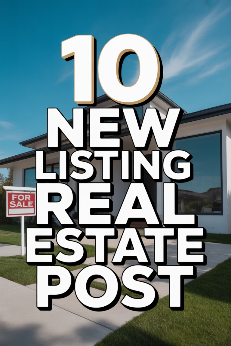 🏠 10 New Listing Real Estate Post