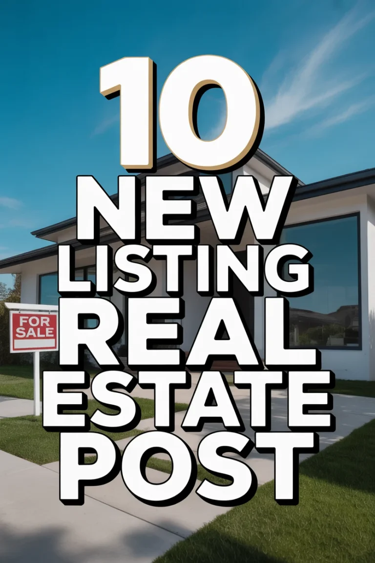 🏠 10 New Listing Real Estate Post