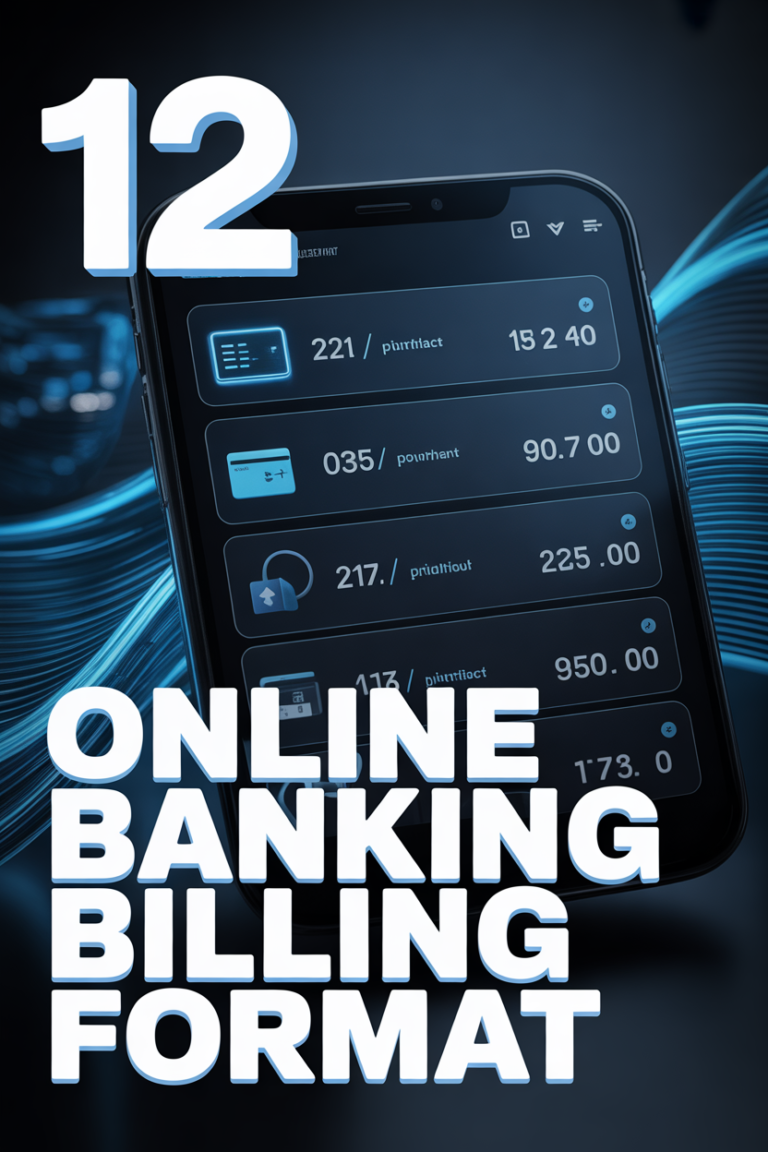 💳 12 Online Banking Billing Format