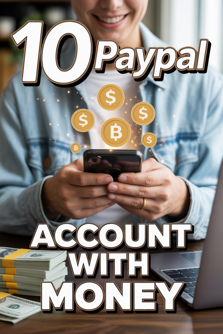 💸 10 Paypal Account With Money