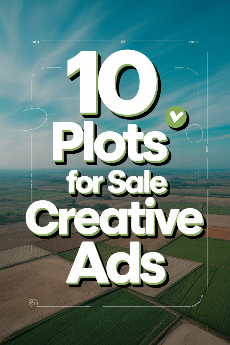 🏡 10 Plots For Sale Creative Ads