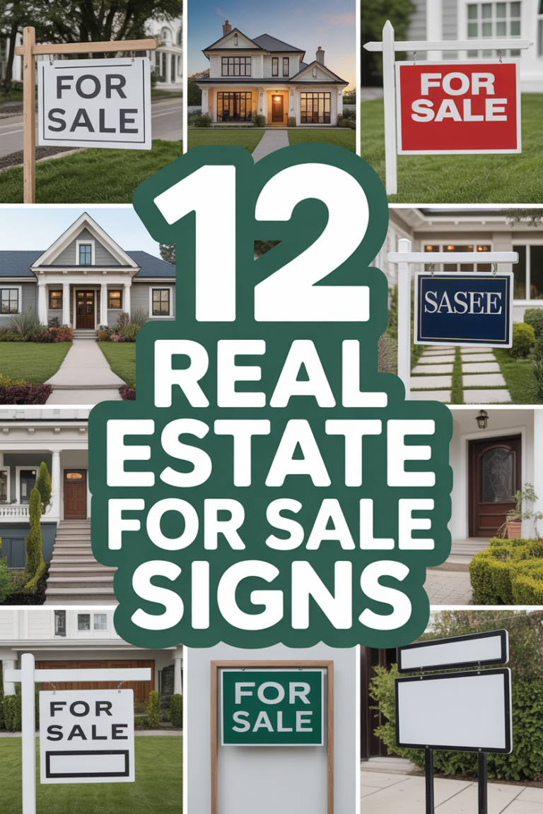 🏡 12 Real Estate For Sale Signs