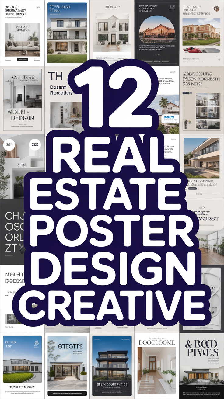 🏡 12 Real Estate Poster Design Creative
