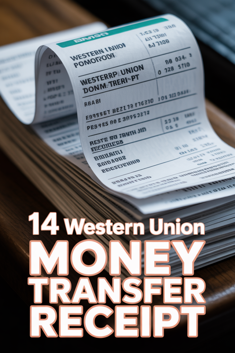 🧾 14 Western Union Money Transfer Receipt
