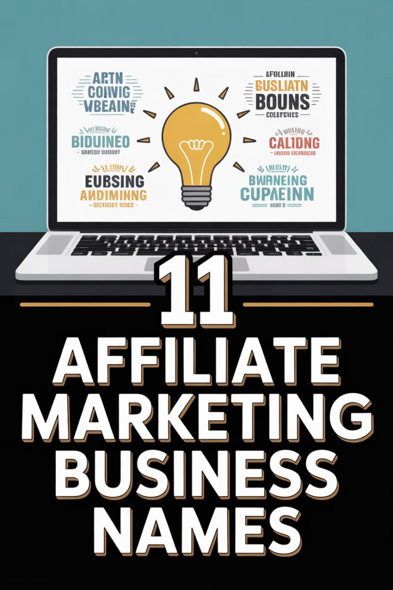 📈 11 Affiliate Marketing Business Names