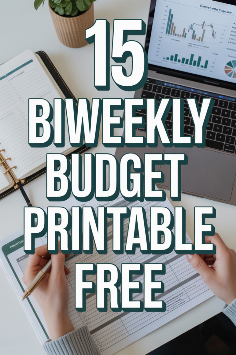 💰 15 Biweekly Budget Printable Free