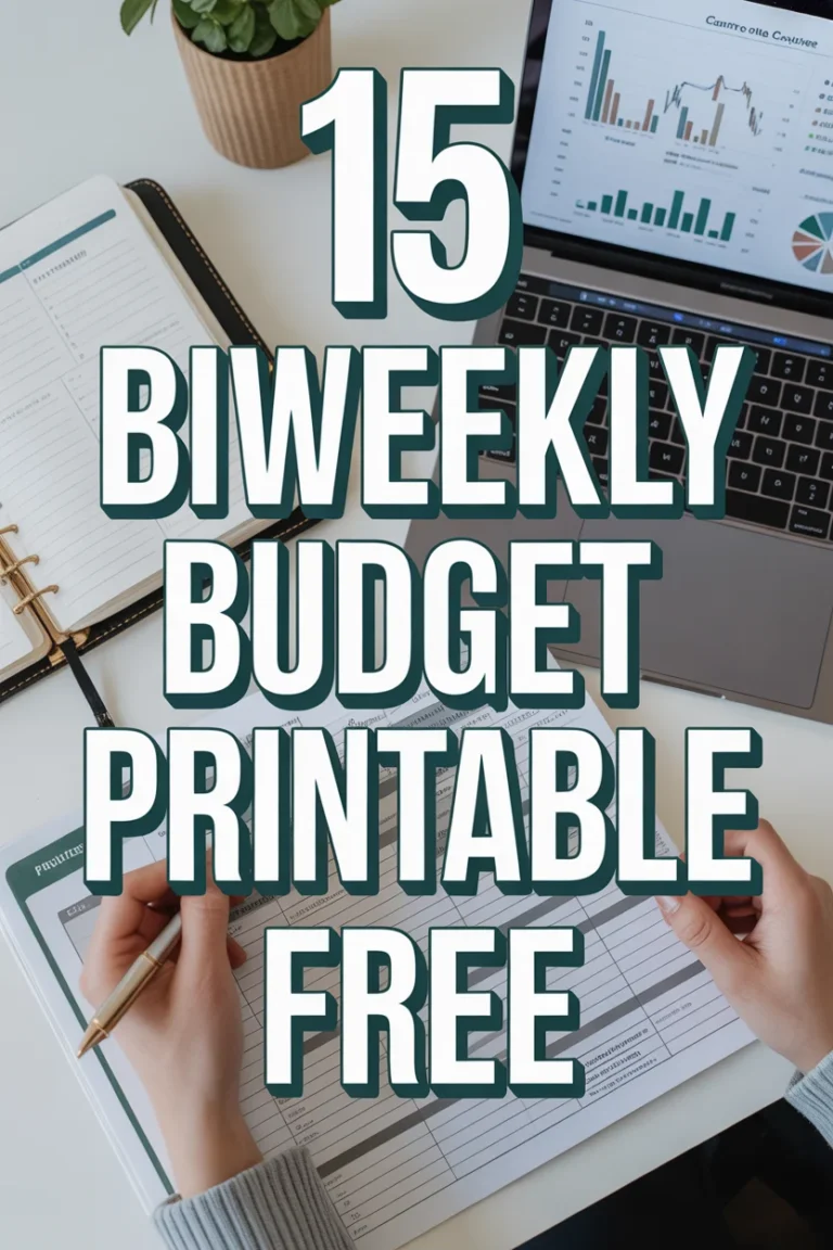 💰 15 Biweekly Budget Printable Free