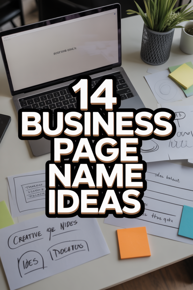 💡 14 Business Page Name Ideas