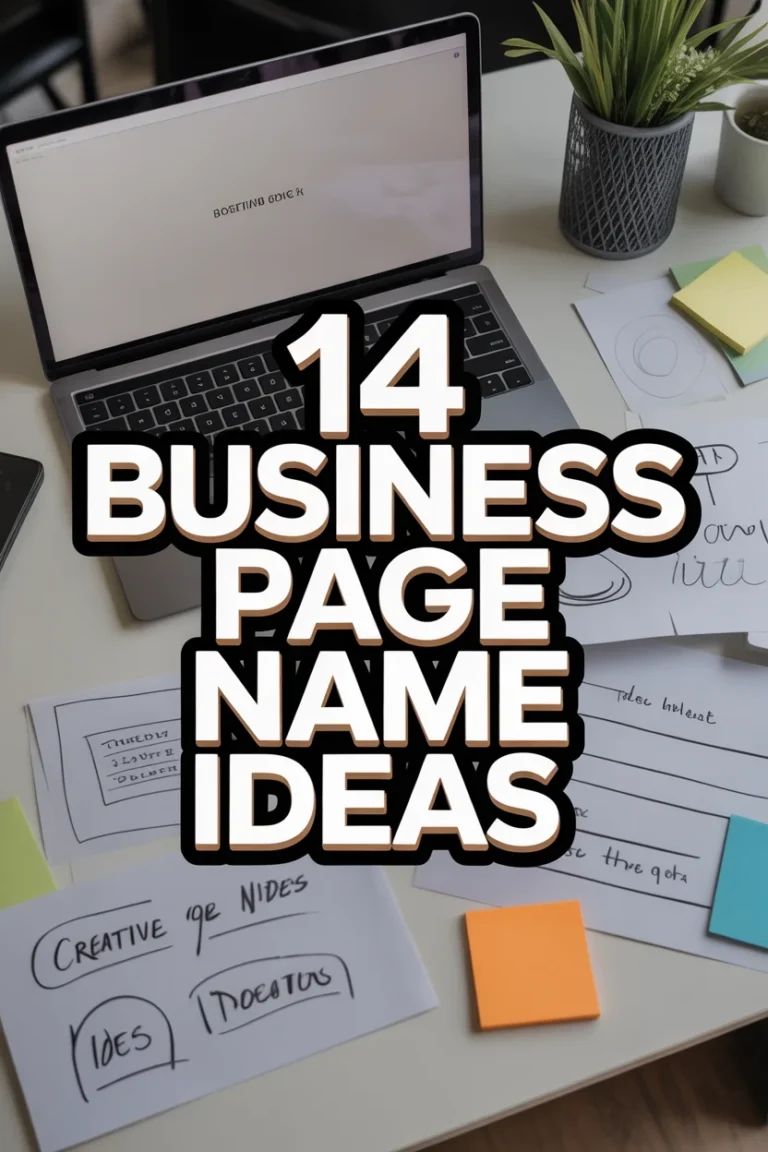 💡 14 Business Page Name Ideas